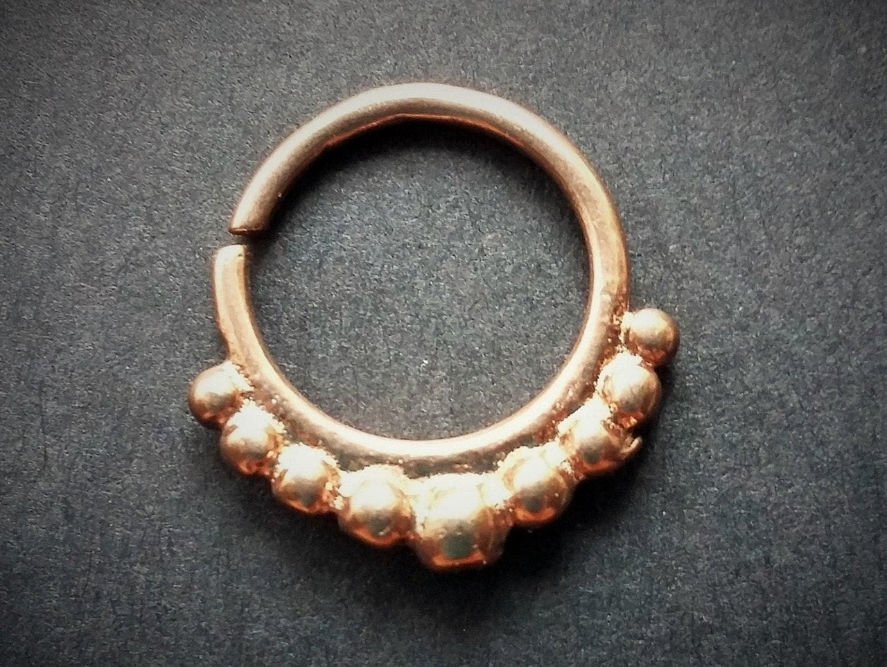 Rose Gold Boho Tribal Septum Ring