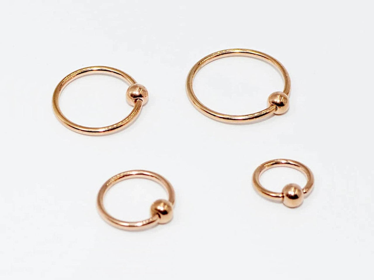 Rose Gold Classic Captive Bead Ring