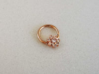 Thumbnail for Rose Gold Crystal Flower Septum Ring