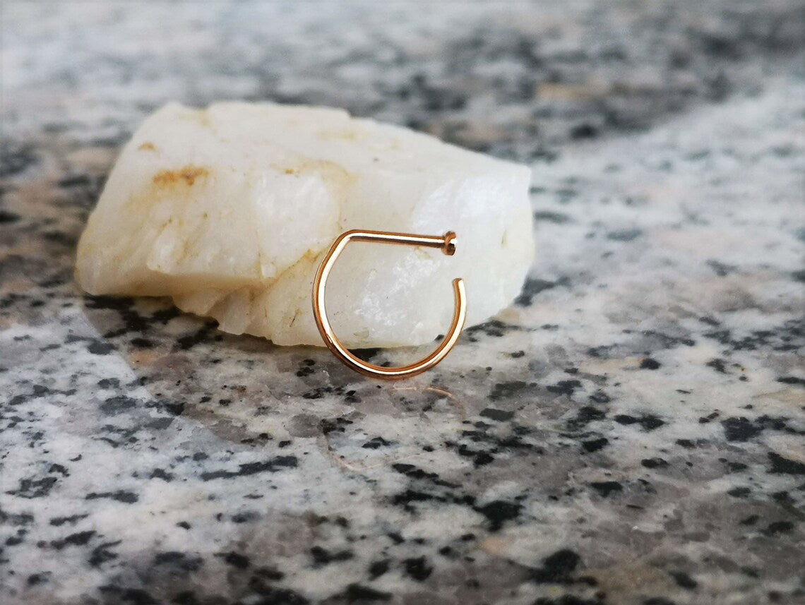 D Shape Hoop Nose Ring