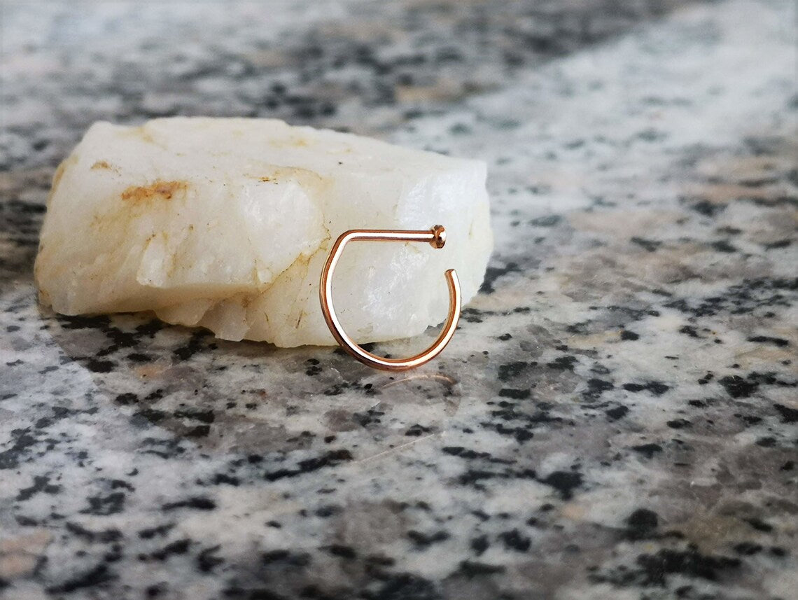 D Shape Hoop Nose Ring