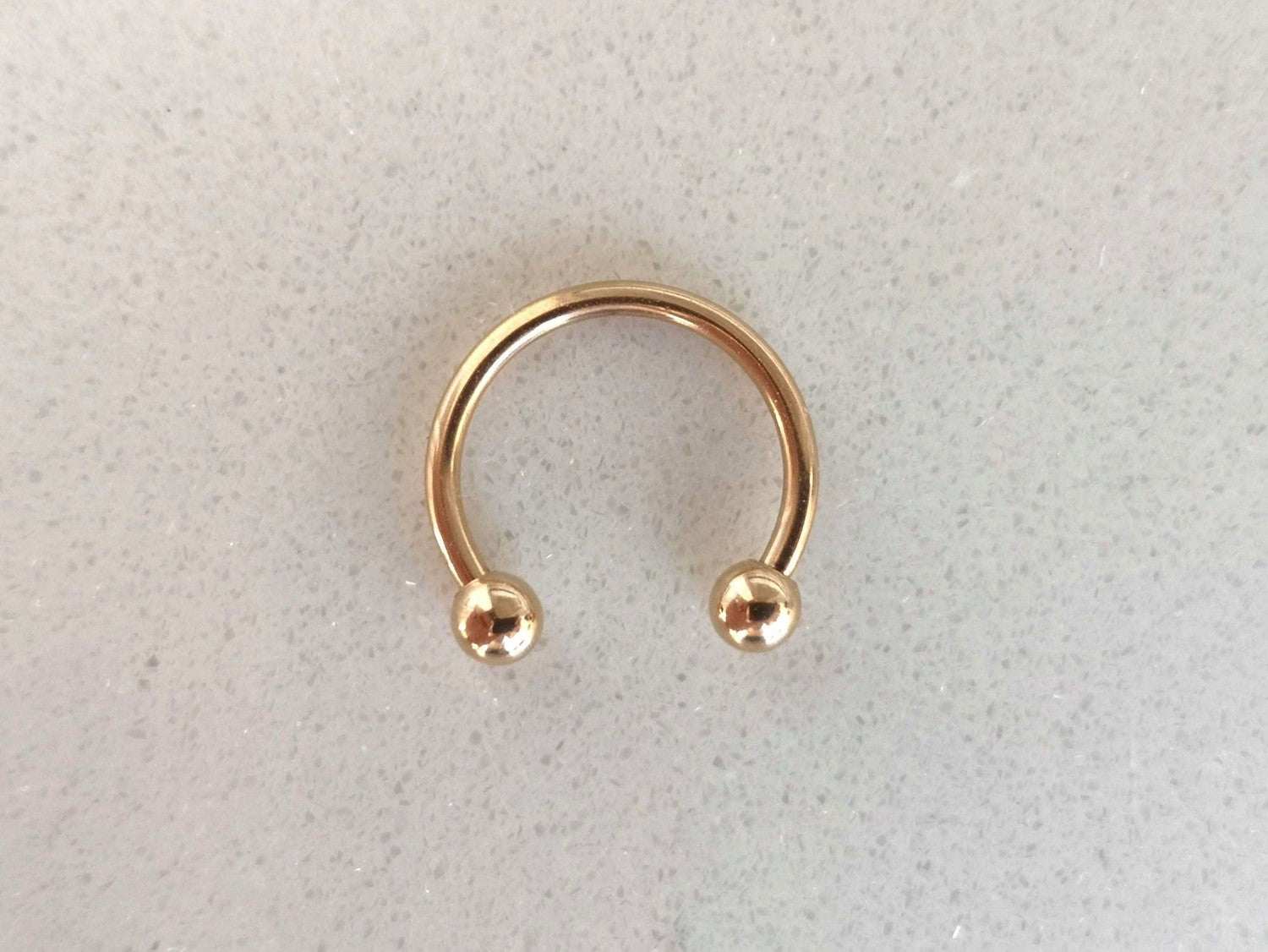 Rose Gold Externally Threaded Horseshoe