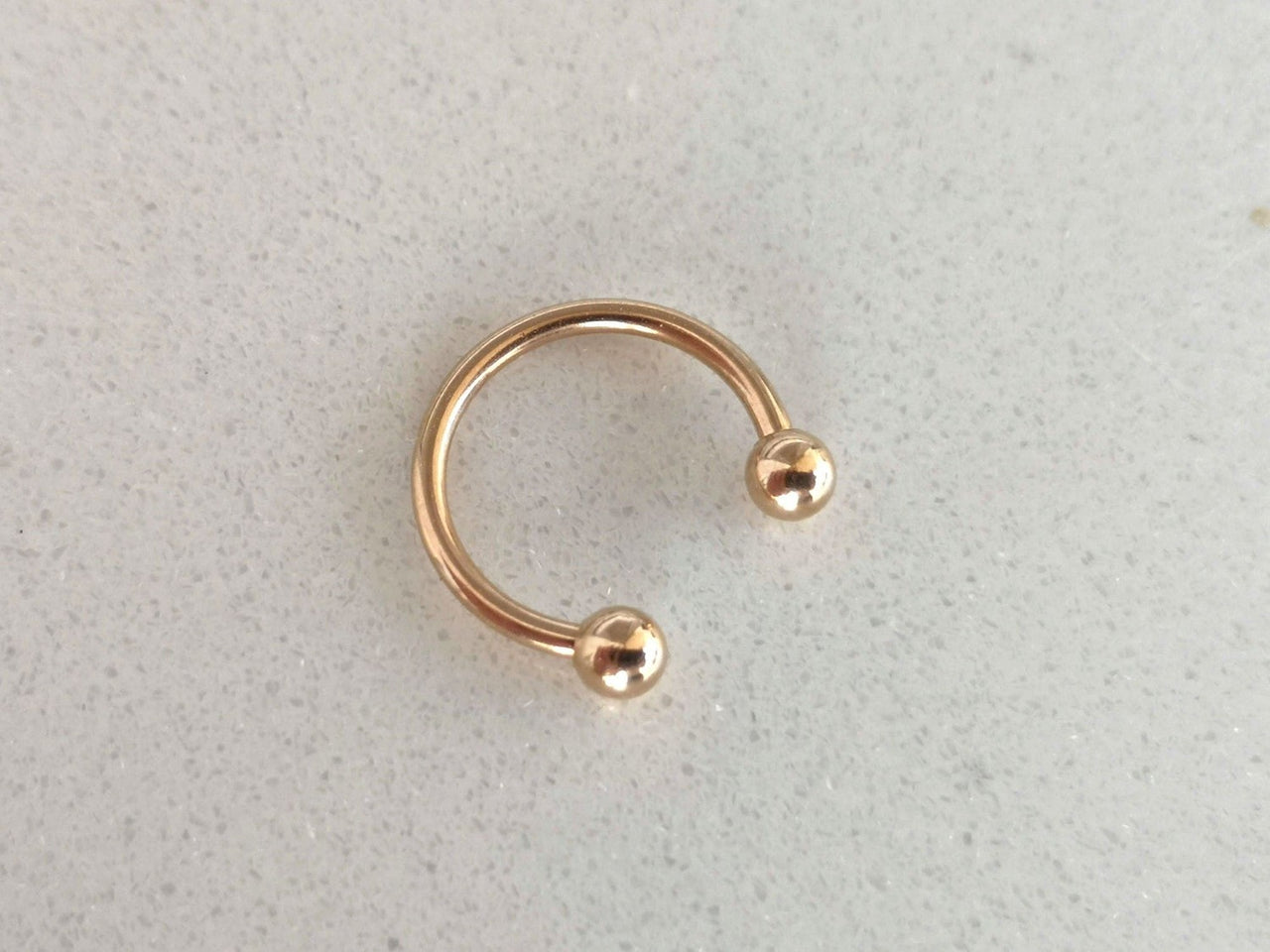 Rose Gold Externally Threaded Horseshoe