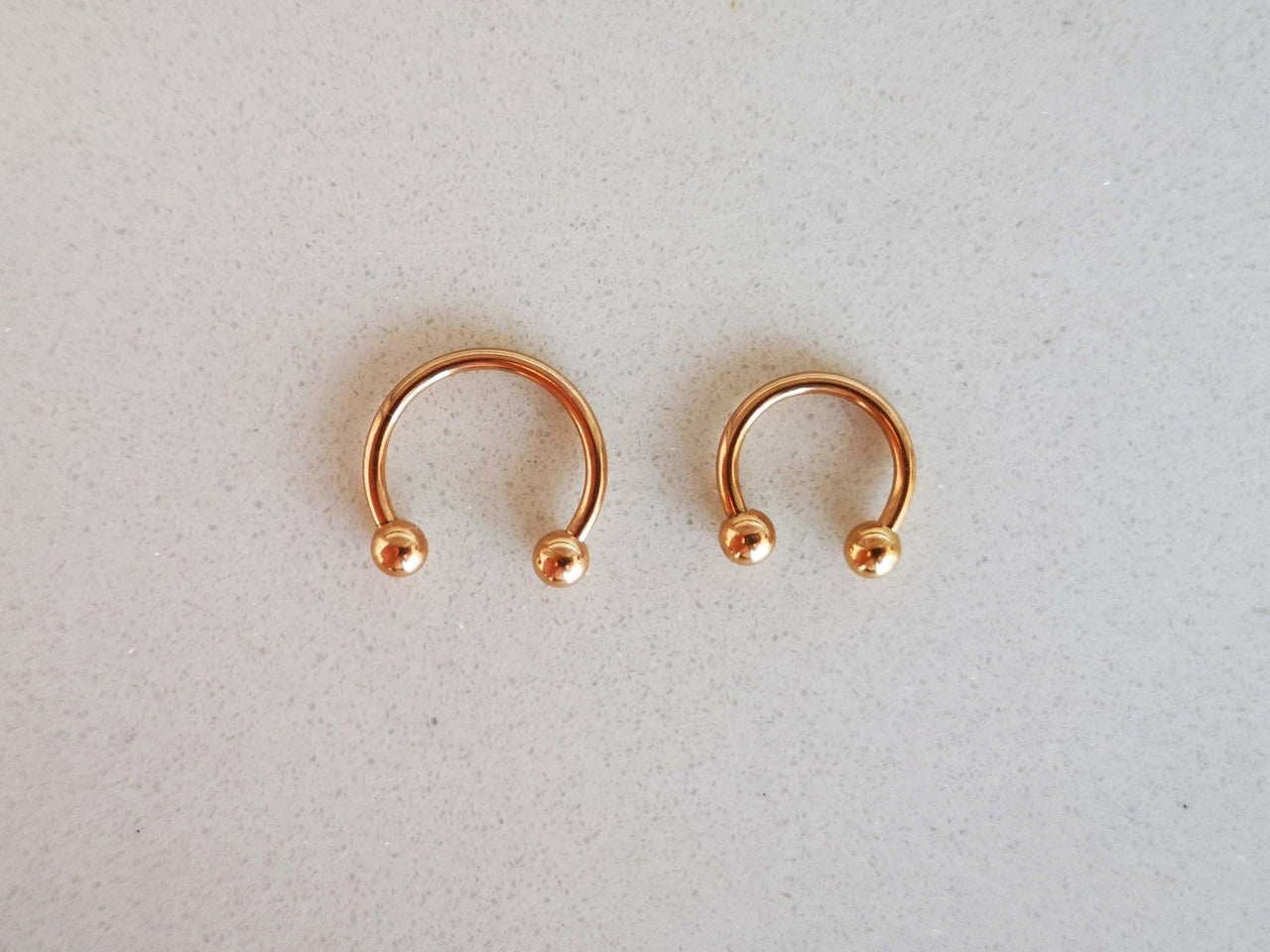 Rose Gold Externally Threaded Horseshoe - 15% OFF