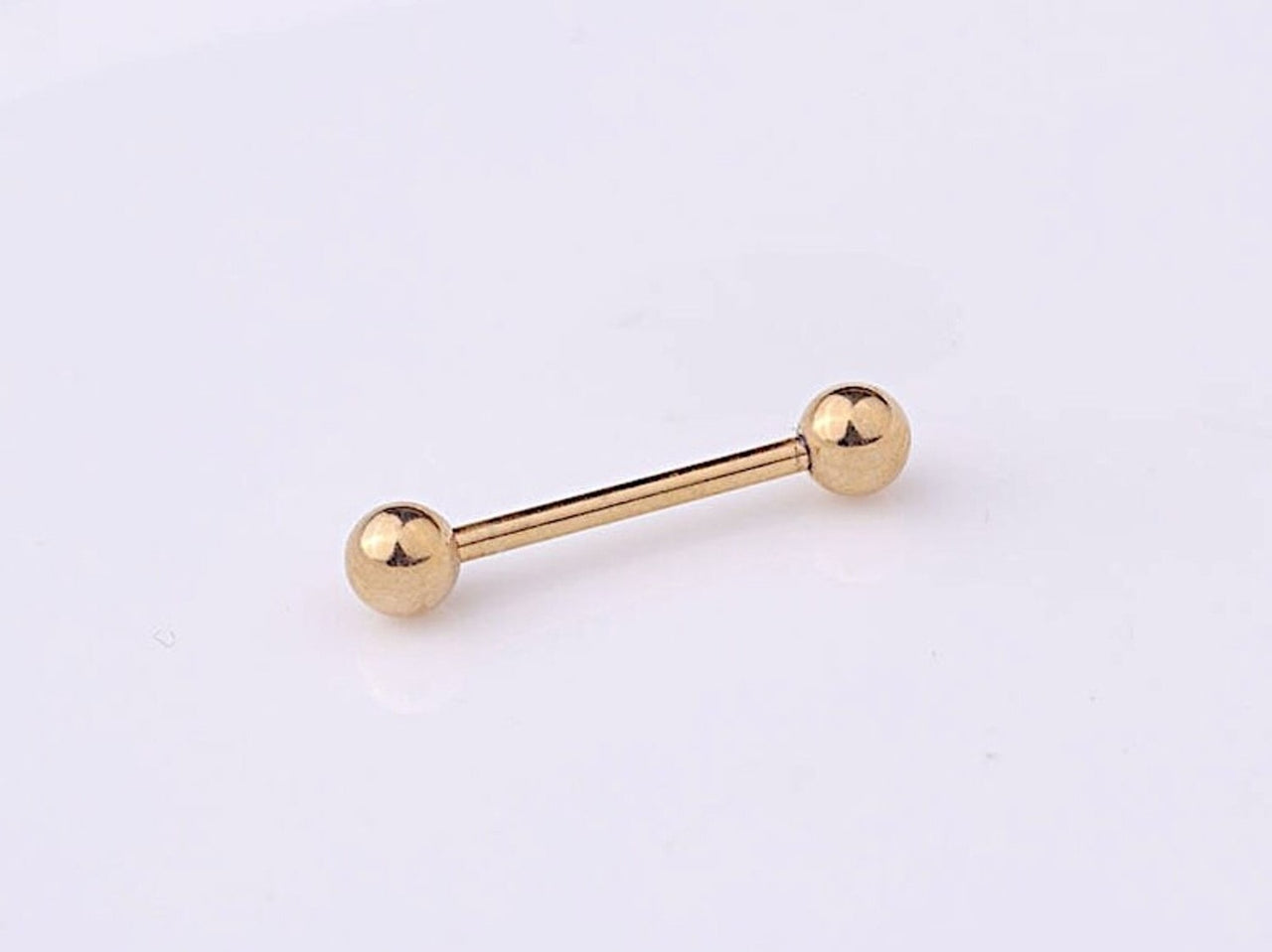 Rose Gold Externally Threaded Straight Barbell