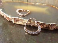 Thumbnail for Rose Gold Heart Shaped Daith Earring with Cubic Zirconia Crystals