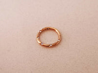 Thumbnail for Rose Gold Hinged Hoop Ring with 5 Flush Set Petite Crystals