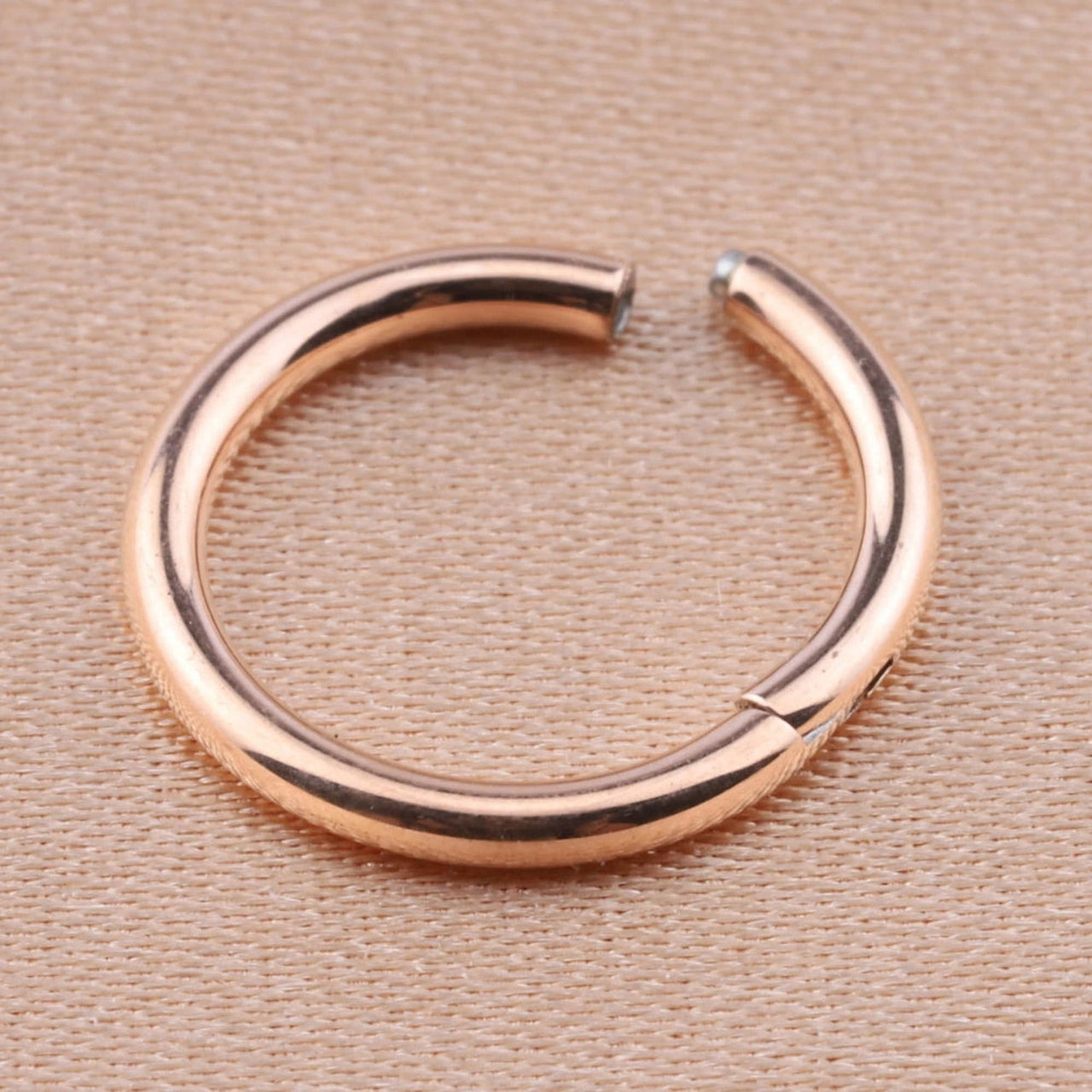 Rose Gold Hinged Segment Nose Hoop Ring