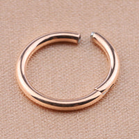 Thumbnail for Rose Gold Hinged Segment Nose Hoop Ring - 15% OFF