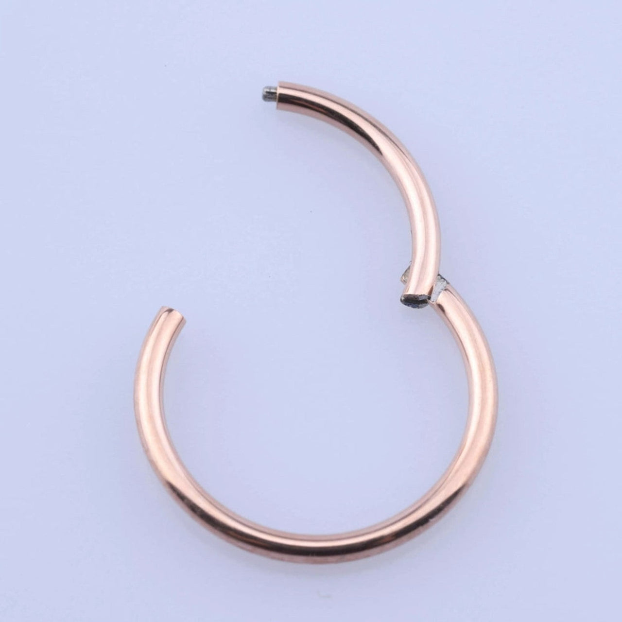 Rose Gold Hinged Segment Nose Hoop Ring - 15% OFF