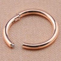 Thumbnail for Rose Gold Hinged Segment Nose Hoop Ring - 15% OFF