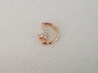 Thumbnail for Rose Gold Moon Shaped Daith Earring