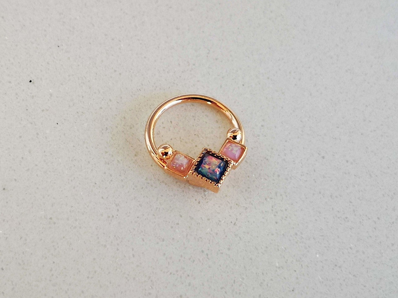 Rose Gold Statement Captive Bead Septum Ring