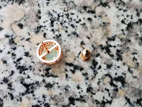 Thumbnail for Rose Gold Stud Earrings with White Opal and Crystal Halo