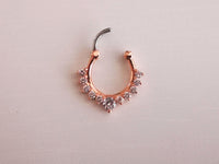 Thumbnail for Rose Gold Tribal Statement Septum Clicker Ring