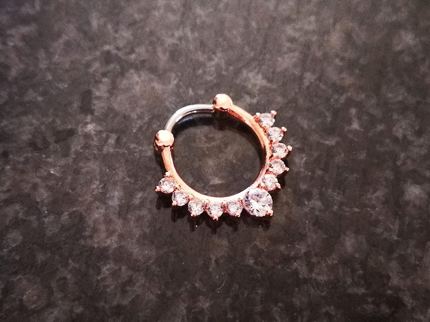 Rose Gold Tribal Statement Septum Clicker Ring