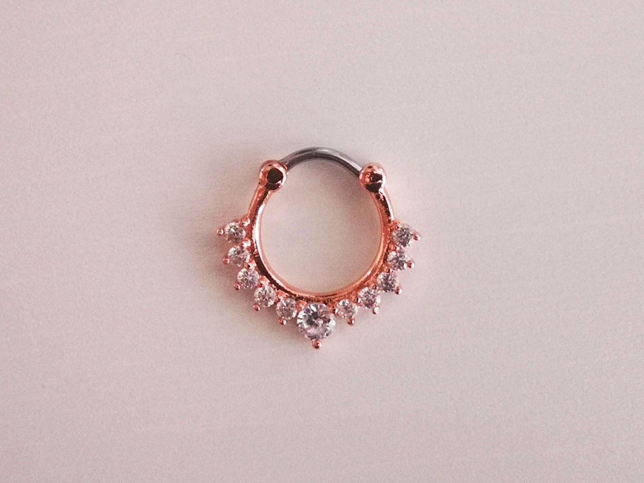 Rose Gold Tribal Statement Septum Clicker Ring