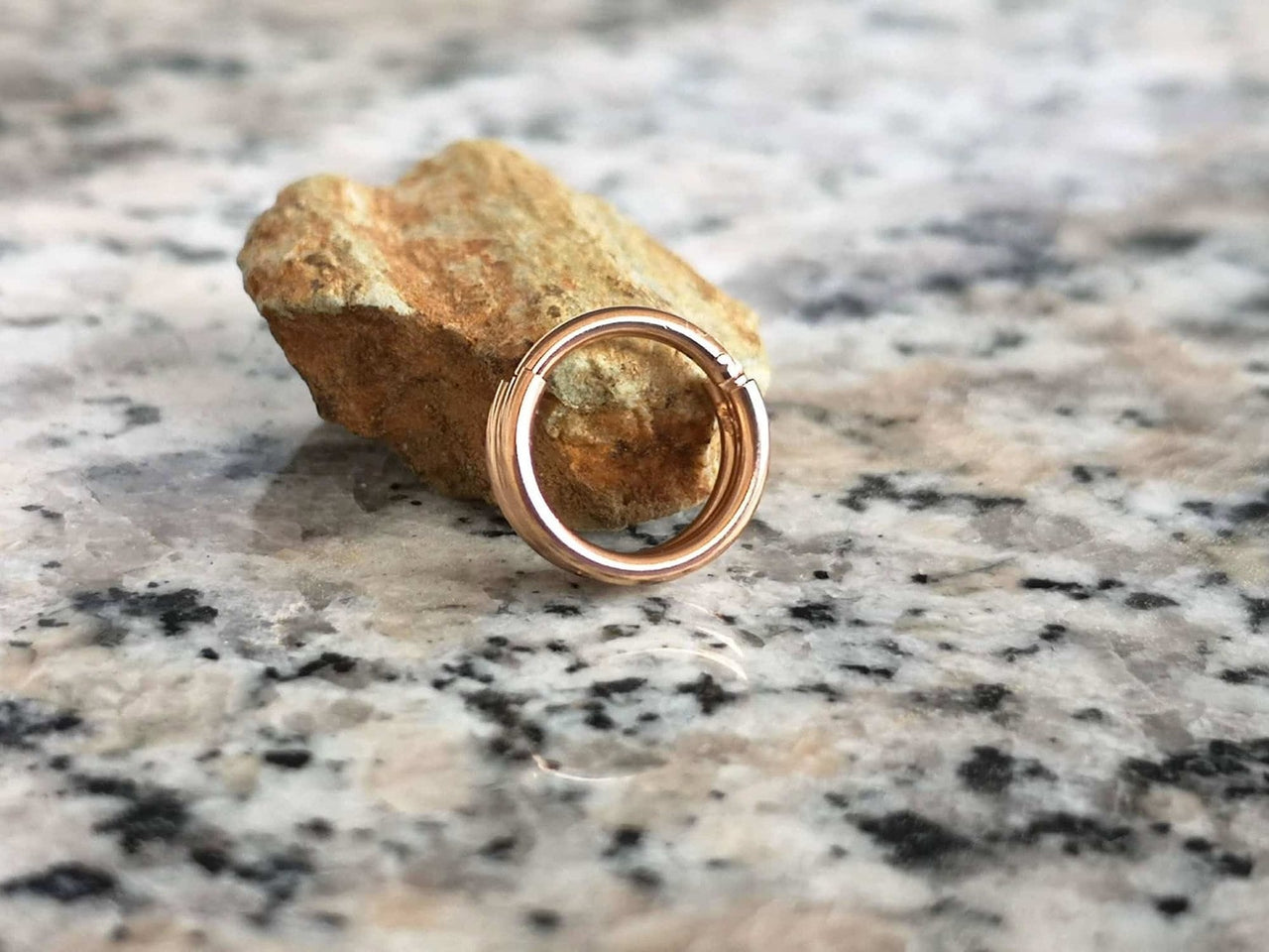 Rose Gold Triple Hoop Clicker Ring