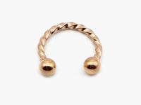 Thumbnail for Rose Gold Twisted Steel Faux Septum Hoop