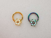 Thumbnail for Set of 3 Opal Flower Septum Rings