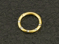 Thumbnail for Set of 4 Hinged Hoop Rings with 5 Flush Set Petite Crystals