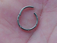 Thumbnail for Set of 4 Hinged Hoop Rings with 5 Flush Set Petite Crystals