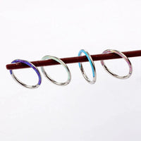 Thumbnail for Set of 4 Opal Lined Hinged Septum Clicker Rings