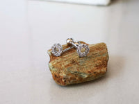 Thumbnail for Silver CZ Circle Stud Earrings