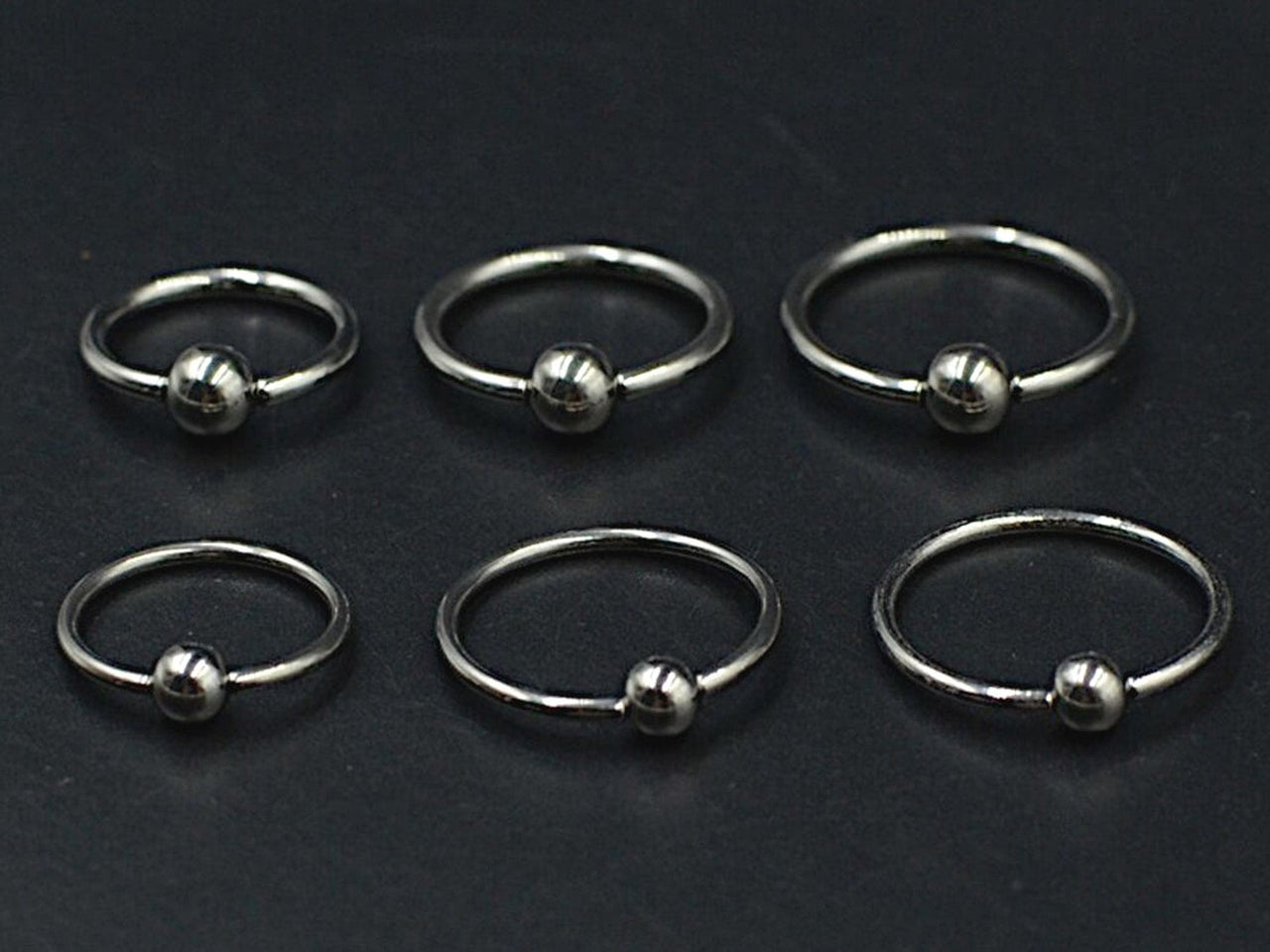 Silver Classic Captive Bead Ring