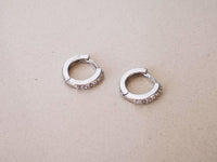 Thumbnail for Silver Delightful Cubic Zirconia Hoop Earrings