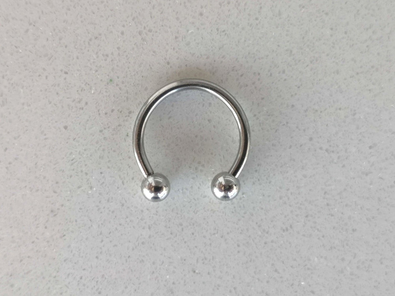 Silver Externally Threaded Horseshoe