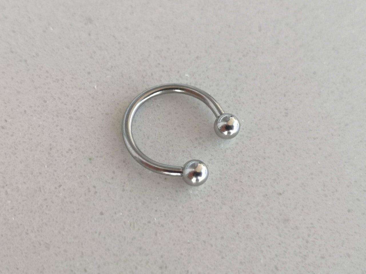 Silver Externally Threaded Horseshoe