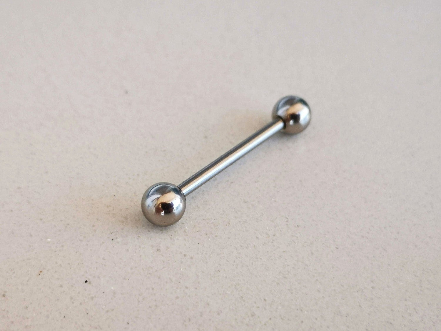 Silver Externally Threaded Straight Barbell