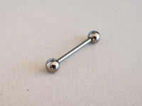 Thumbnail for Silver Externally Threaded Straight Barbell