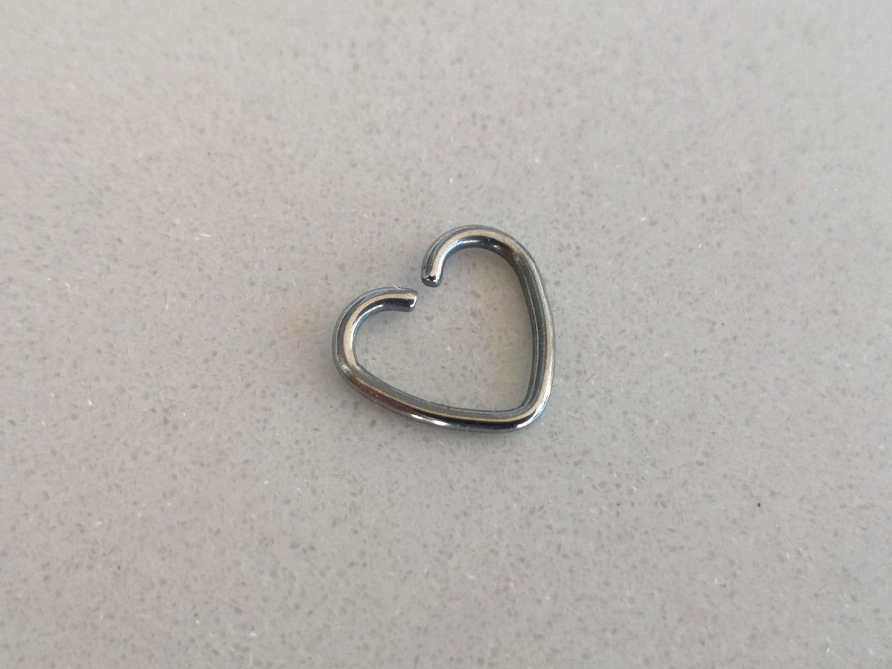 Silver Heart Shaped Daith Earring