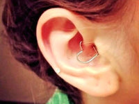 Thumbnail for Silver Heart Shaped Daith Earring