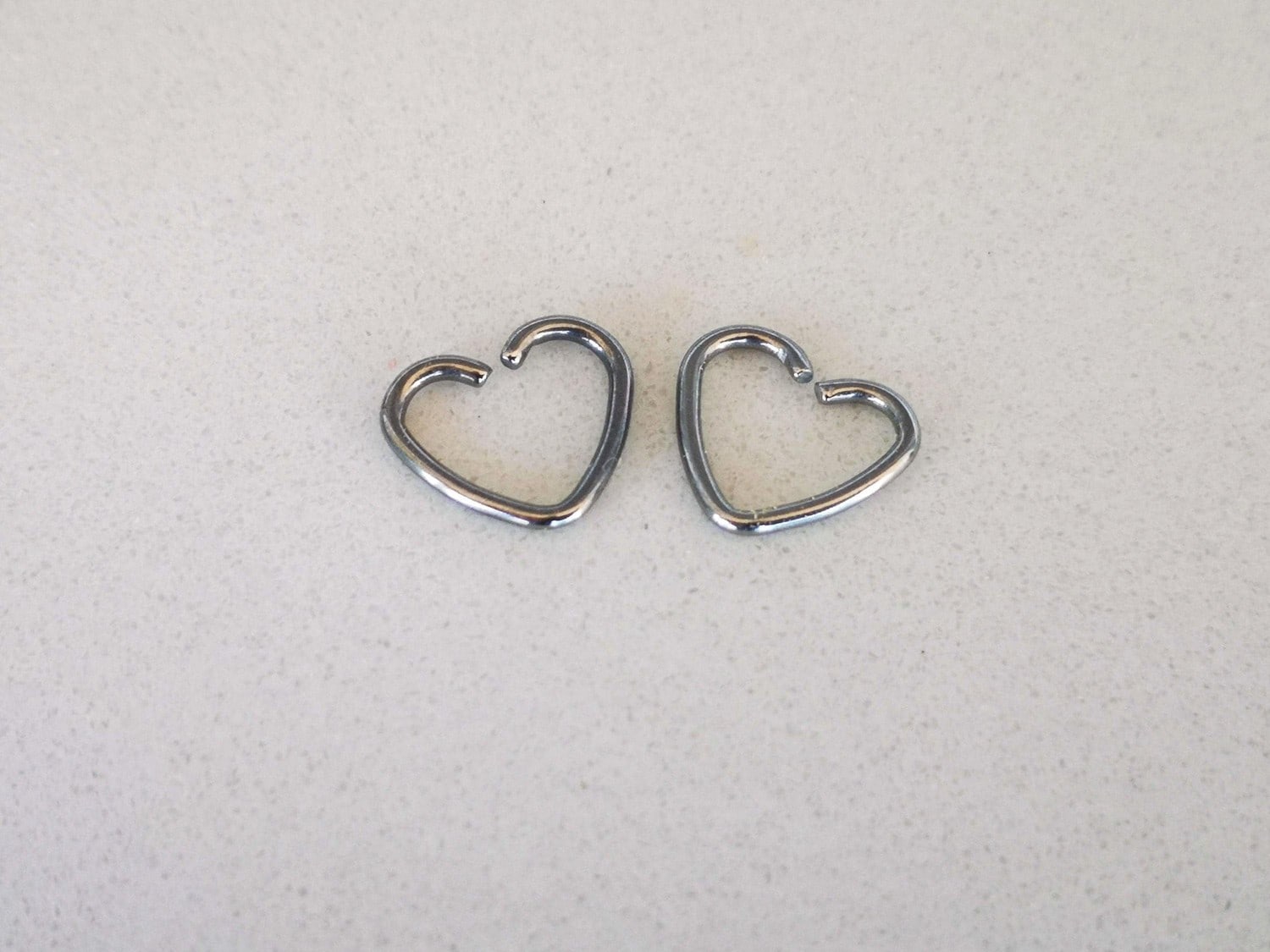 Silver Heart Shaped Daith Earring