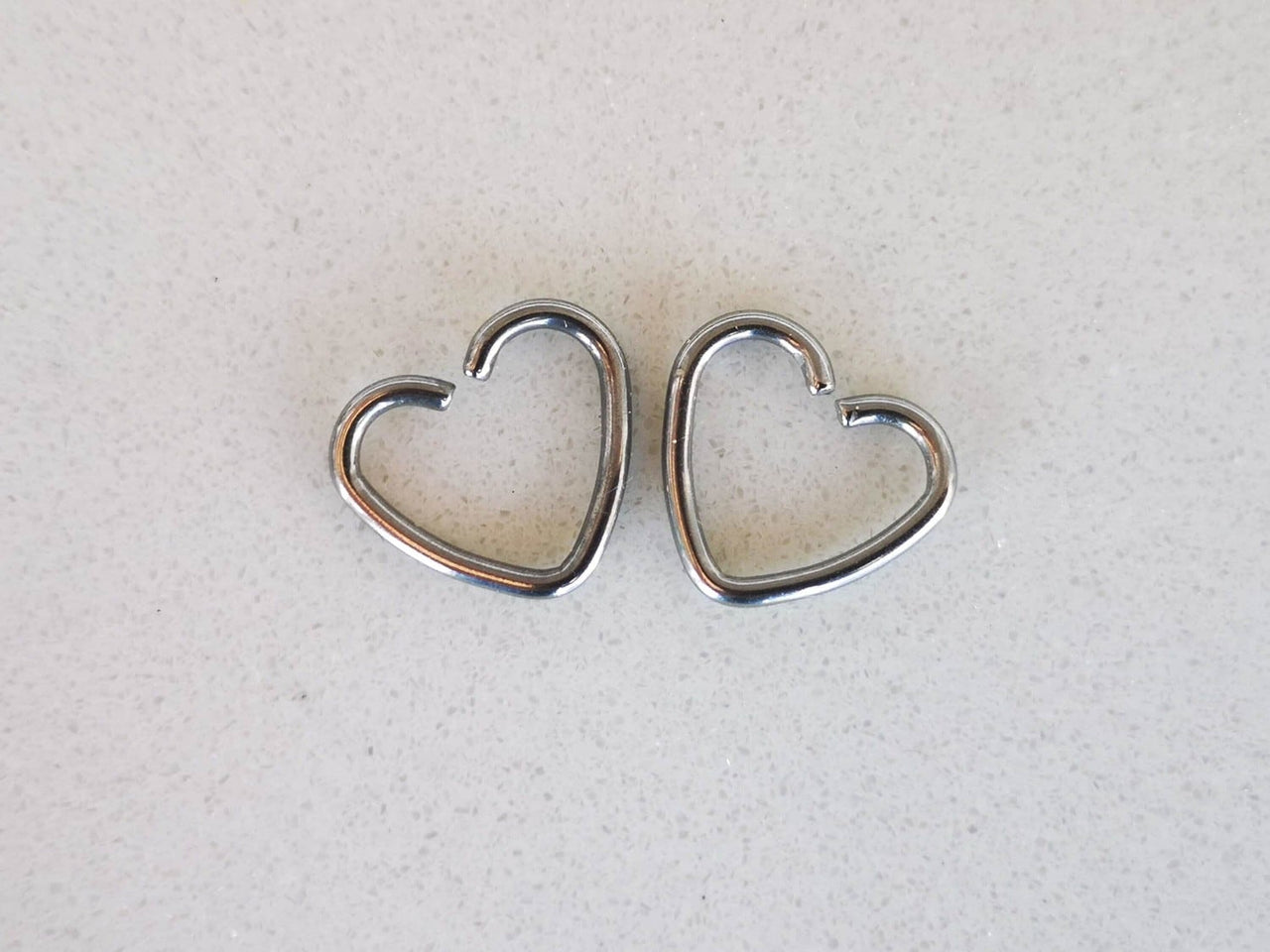 Silver Heart Shaped Daith Earring