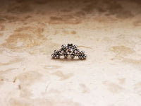 Thumbnail for Silver Indian Cartilage Stud Earring with 3 CZ Crystals