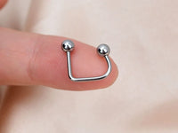 Thumbnail for Silver Lippy Loop Labret Ring