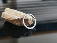 Thumbnail for Silver Titanium Hinged Septum Clicker Ring with Cubic Zirconia