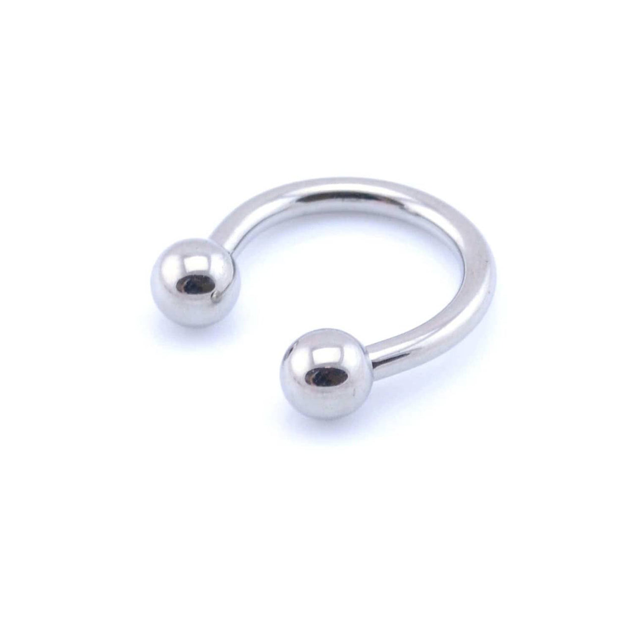 Silver Titanium Internally Threaded Horseshoe