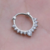 Thumbnail for Silver Tribal Statement Septum Clicker Ring