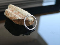 Thumbnail for Silver Twisted Titanium Hinged Hoop Ring