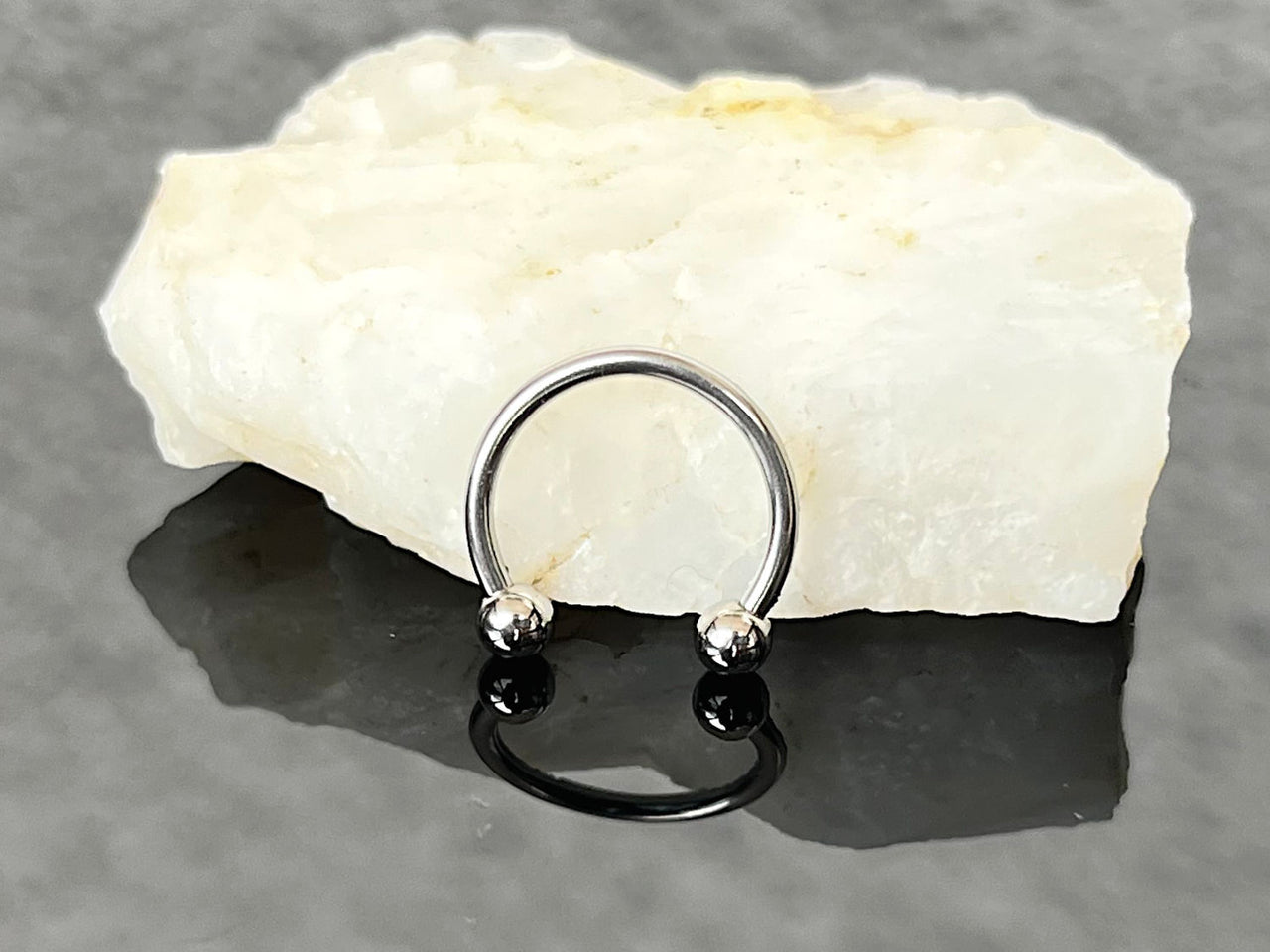 Silver Externally Threaded Horseshoe - 15% OFF