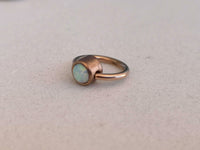 Thumbnail for Small Captive Bead Ring with White Opal