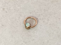 Thumbnail for Small Captive Bead Ring with White Opal