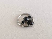 Thumbnail for Statement Daith Earring with 4 Black Onyx Stones