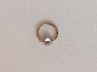 Thumbnail for Titanium Captive Bead Ring with Cubic Zirconia Crystal