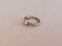 Thumbnail for Titanium Captive Bead Ring with Cubic Zirconia Crystal